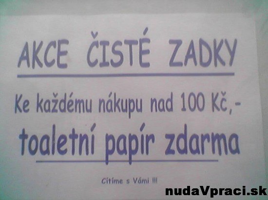 Akcia čisté zadky