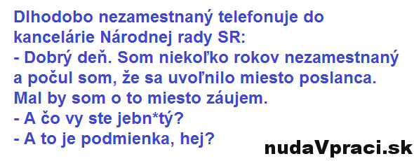 Dlhodobo nezamestnaný a NR SR